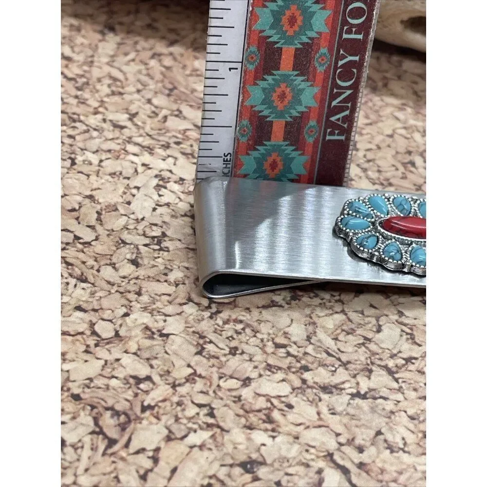 COPY - Turquoise Red Wedding Money Clip Stainless Steel Quality Wedding Party G…